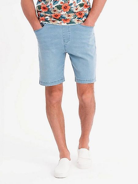 OMBRE Jeansshorts Herrenshorts mit elastischem Bund und Wascheffekt günstig online kaufen