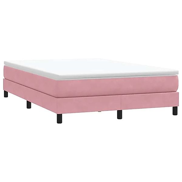 vidaXL Boxspringbett ohne Matratze Rosa 140x220 cm Samt 3315878 günstig online kaufen