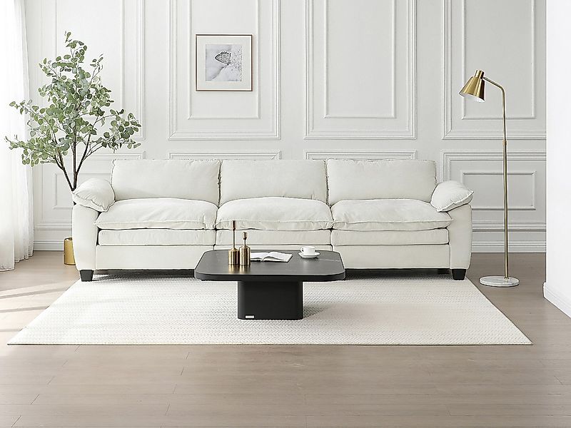 Couchtisch - Keramik, Glas & Metall - Marmor-Optik Schwarz - NALESIA von Ma günstig online kaufen