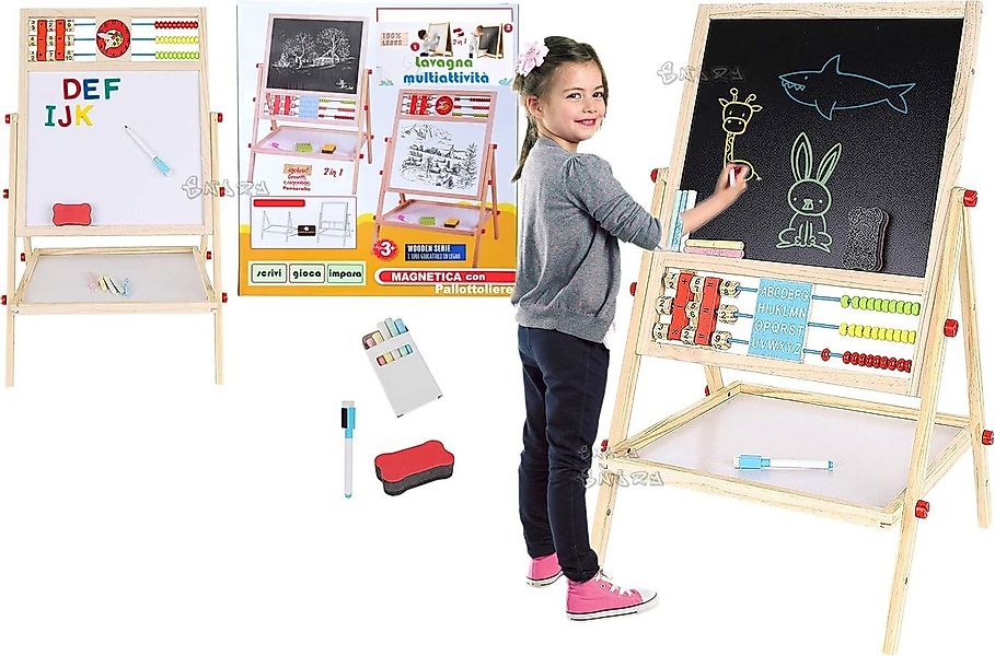 KRUZZEL Standtafel Faltbare Kindertafel Doppelseitig Kreidetafel günstig online kaufen