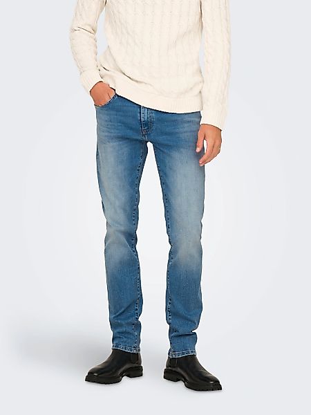 Only & Sons Herren Jeans ONSWEFT REGULAR - Mid Waist - Regular Fit - Blau S günstig online kaufen