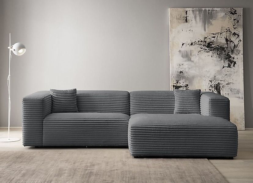 Home affaire Ecksofa »BAKELS, L-Form in Cord oder Boucle-Stoff, moderne Cou günstig online kaufen