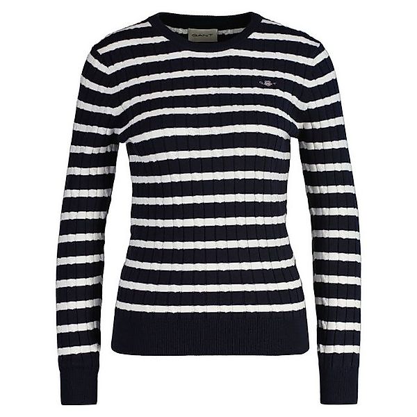 Gant Sweater Damen Strickpullover, gestreift - STRETCH COTTON günstig online kaufen