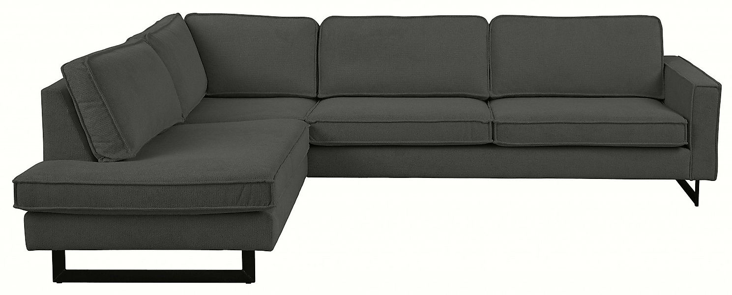 Home affaire Ecksofa "Pinto, 290 cm, Cord, Chenille, Lederoptik, Ottomane l günstig online kaufen