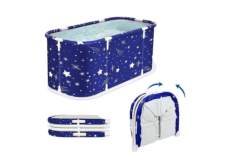 Rutaqian Badewanne Faltbare Badewanne, Erwachsene Tragbarer mit Metallrahme günstig online kaufen