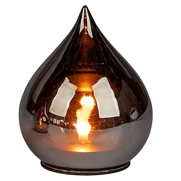 formano Nachttischlampe Flamme, Mit Timerfunktion, Grau, günstig online kaufen