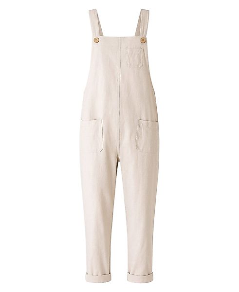 WENOR Latzhose Leinen Jumpsuit mit Taschen, günstig online kaufen