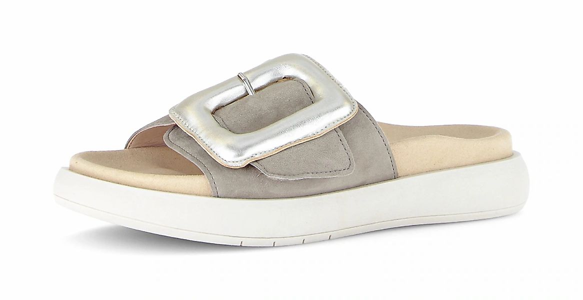 Gabor Pantolette, Plateau, Sommerschuh, Schlappen mit großer Zierschnalle günstig online kaufen