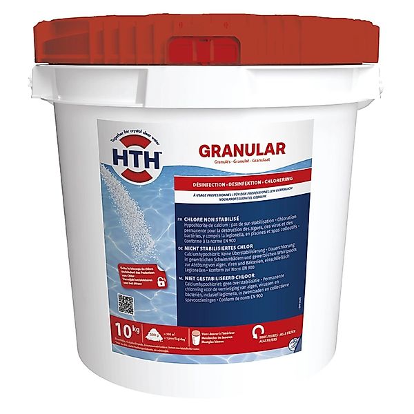 HTH Granular Chlor 68% 10 kg Schnell Löslich Anorganisch Pool Desinfektion günstig online kaufen