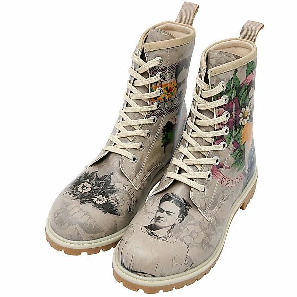 DOGO Schnürboots "Longe Boots Schnürstiefel A Flower From The Past Damen", günstig online kaufen