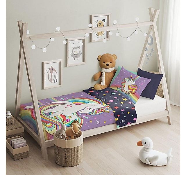 texpot Bettwäsche Kinderbettwäsche Ponybedruckt Garnitur, Baumwolle, 2 teil günstig online kaufen