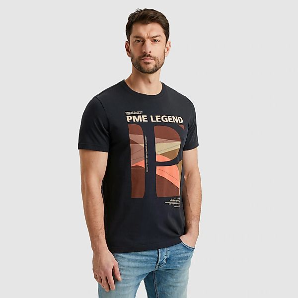 PME LEGEND T-Shirt "Short sleeve r-neck single jersey", mit Logo Print günstig online kaufen