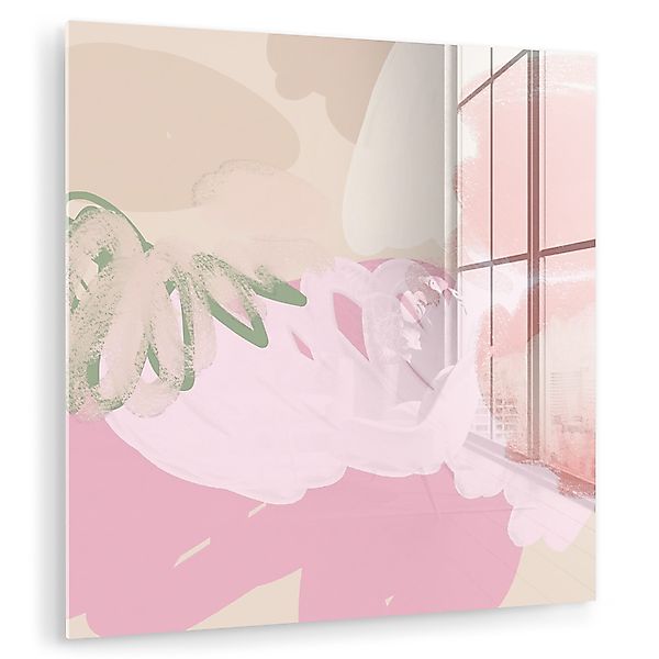 MuchoWow Acrylglasbild Rosa - Kunst - günstig online kaufen