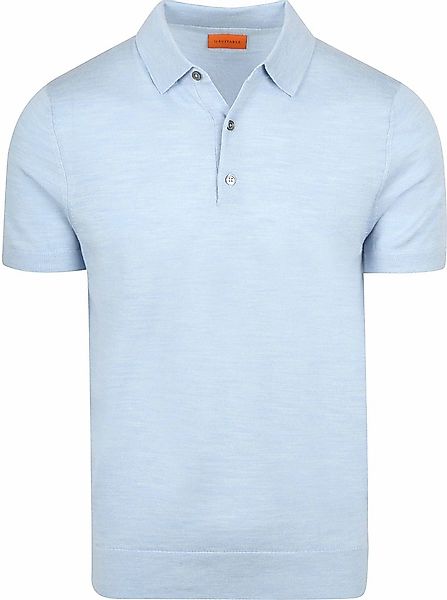 Suitable Poloshirt Merino Wolle Hellblau - Größe L günstig online kaufen
