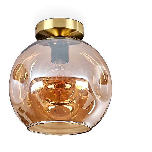 hofstein Deckenleuchte Deckenlampe aus Metall/Glas in günstig online kaufen