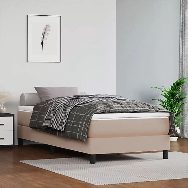 vidaXL Boxspringbett Matratze Cappuccino-Braun 100x200cm Kunstleder1380244 günstig online kaufen