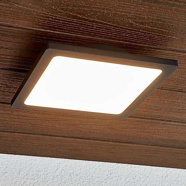 Lucande LED-Außendeckenlampe Mabella, 23 cm, anthrazit, IP65 günstig online kaufen