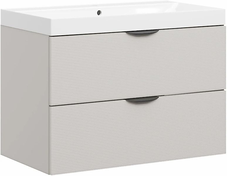 welltime Waschtisch "FLOW STRIPE mit Waschbecken, Breite 60 oder 80cm, mode günstig online kaufen