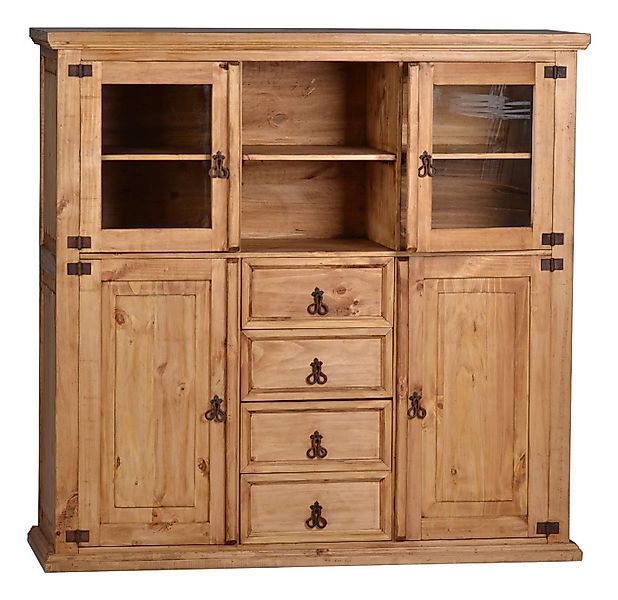 MiaMöbel Highboard Mexico, aus massivem Pinienholz günstig online kaufen