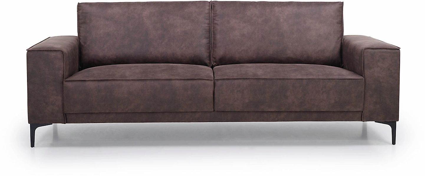 Places of Style 3-Sitzer "3er Sofa Oland, Struktur, Flachgewebe, Luxus-Micr günstig online kaufen