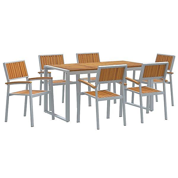 vidaXL 7-Teiliges Garten-Essset aus Massiver Akazie und Metall 3284370 günstig online kaufen