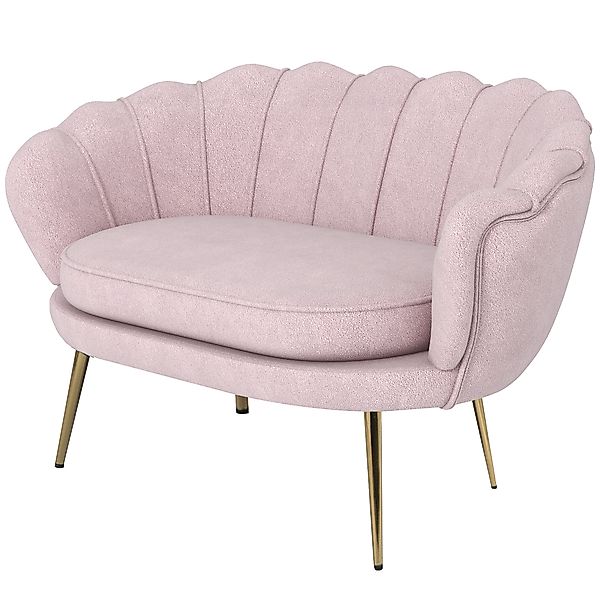 HOMCOM 2-Sitzer-Sofa aus Samteffektgewebe, kleines Vintage-Sofa mit Armlehn günstig online kaufen