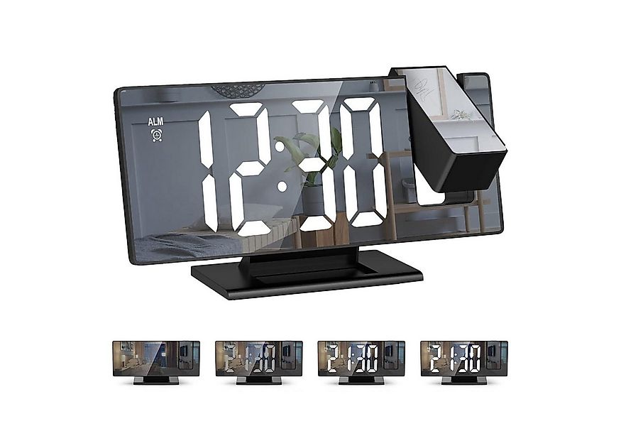 REDOM Projektionswecker Elektronische Uhr LED Digitaluhr USB Beamerwecker m günstig online kaufen