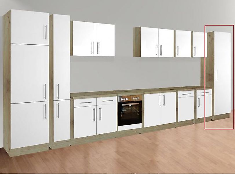 Seitenschrank 50 ALINA von Menke Möbel Weiss HG / Artisan Eiche günstig online kaufen