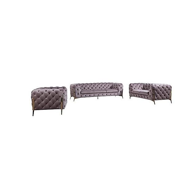 Xlmoebel Sofa Neue, stilvolle Sofagarnitur im Designer Chesterfield-Stil mi günstig online kaufen