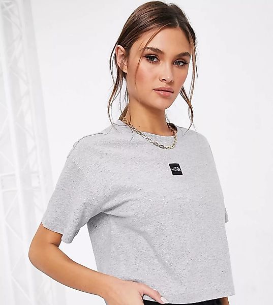 The North Face – Kurz geschnittenes T-Shirt in Grau mit mittigem Logo, exkl günstig online kaufen