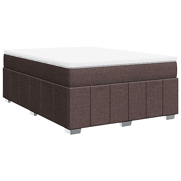 vidaXL Boxspringbett mit Matratze Dunkelbraun 140x190 cm Stoff 3285473 günstig online kaufen