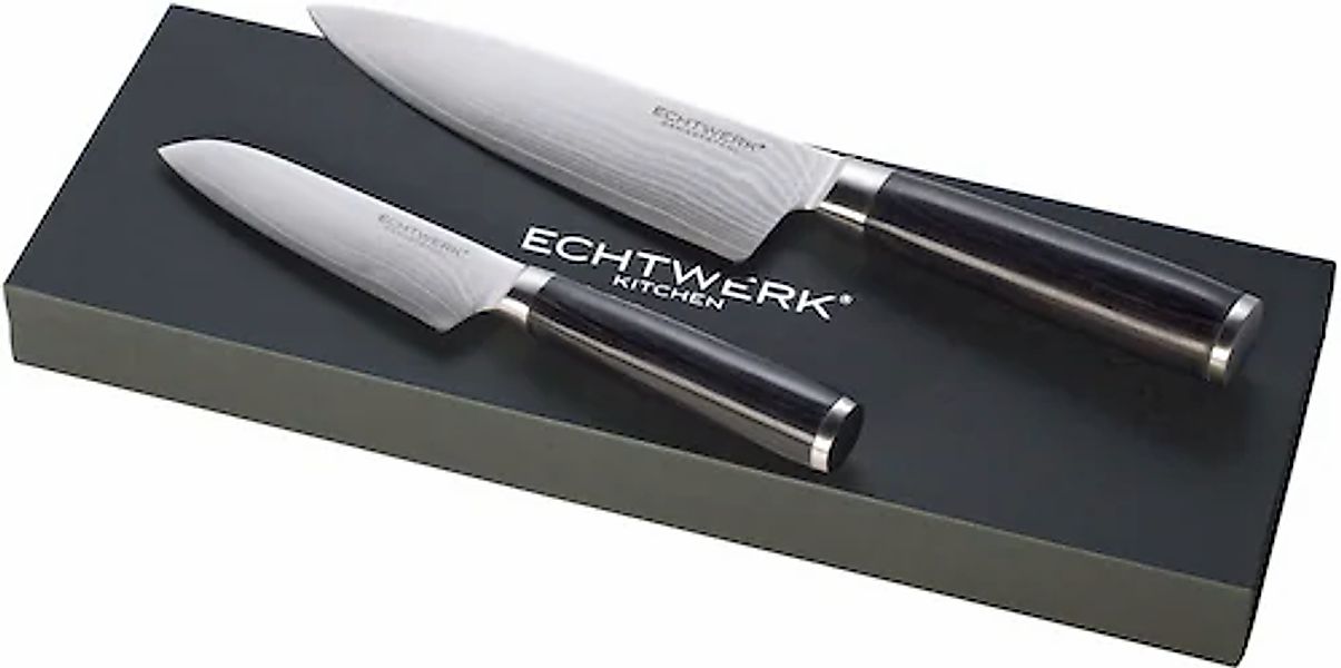 ECHTWERK Santokumesser aus Damazenerstahl, Messergriffe Pakka-Holz, Aufbewa günstig online kaufen