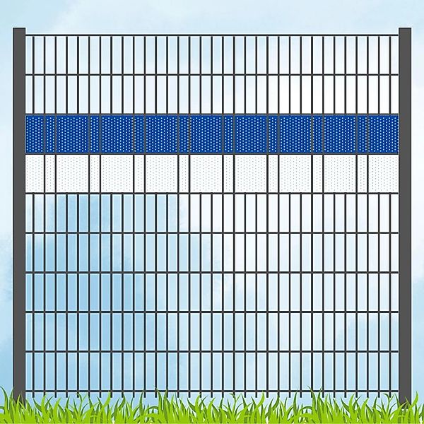 zaunzu Sichtschutz PP Sichtschutz Fanartikel Vereinsfarben Blau/Weiß Volle günstig online kaufen