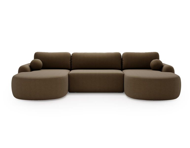 Compleo Ecksofa Design U-Form Ecksofa Bouclé, günstig online kaufen
