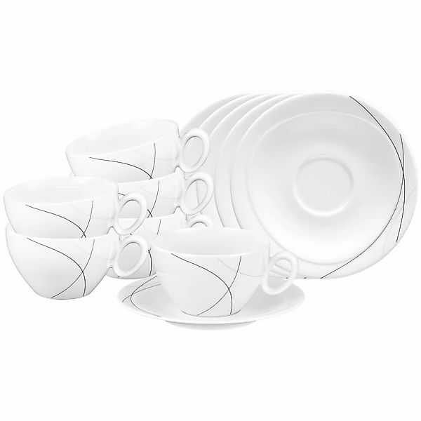 Seltmann Weiden Tasse "Frühstückstassen mit Untertassen Trio Highline 390 m günstig online kaufen