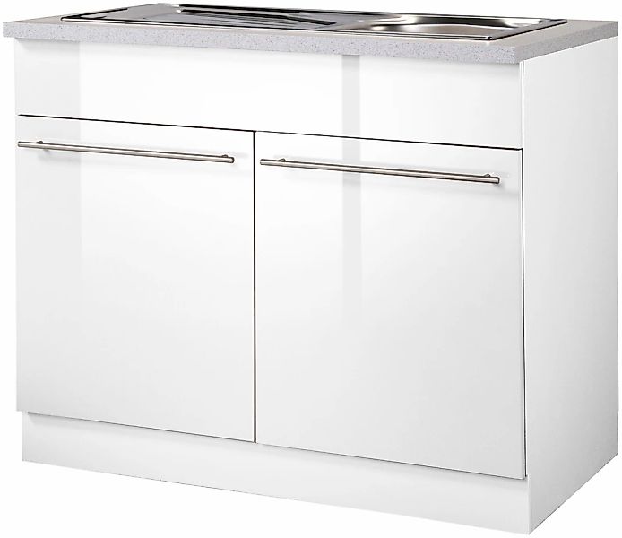 wiho Küchen Spülenschrank "Chicago, TOPSELLER" 100 cm breit, inkl. Einbausp günstig online kaufen