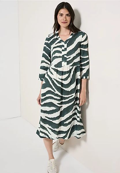 Zebra Print Baumwollkleid günstig online kaufen