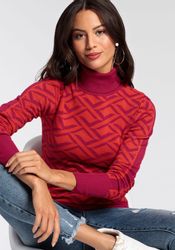 Melrose Rollkragenpullover mit Jacquard-Muster günstig online kaufen
