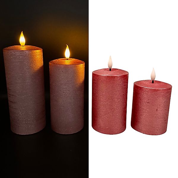 Online-Fuchs LED-Kerze - 4er Set metallic günstig online kaufen
