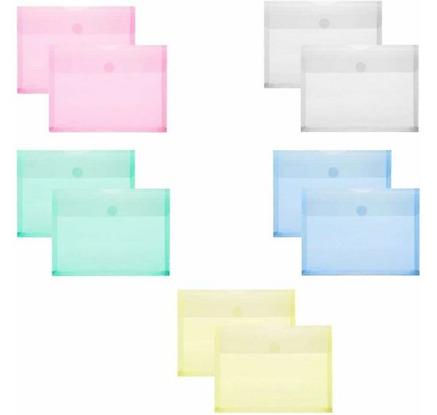 FOLDERSYS Fächermappe 10 Dokumententaschen DIN A5 farbsortiert glatt 0,20 m günstig online kaufen