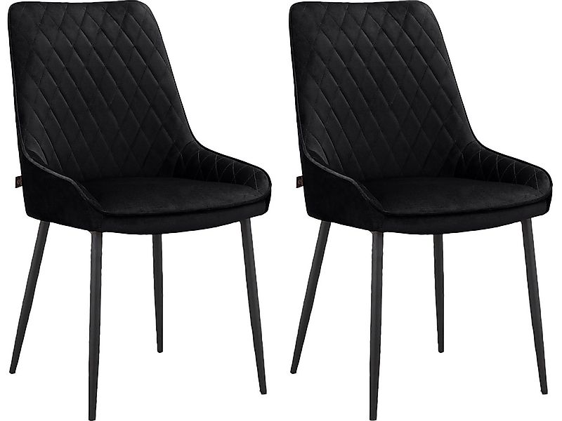 loft24 Esszimmerstuhl Mourice (Set, 2 St), Bezug in Samtoptik, Polsterstuhl günstig online kaufen