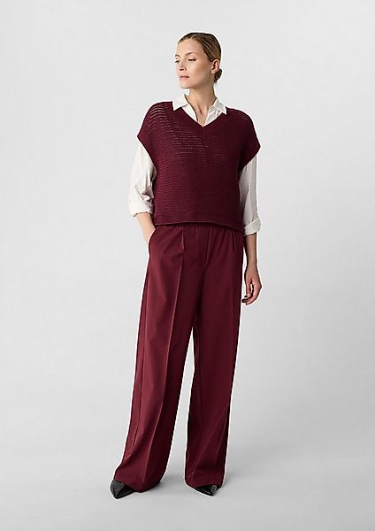 comma Chinos Hose Wide-Leg-Hose aus Jersey mit Elastikbund günstig online kaufen