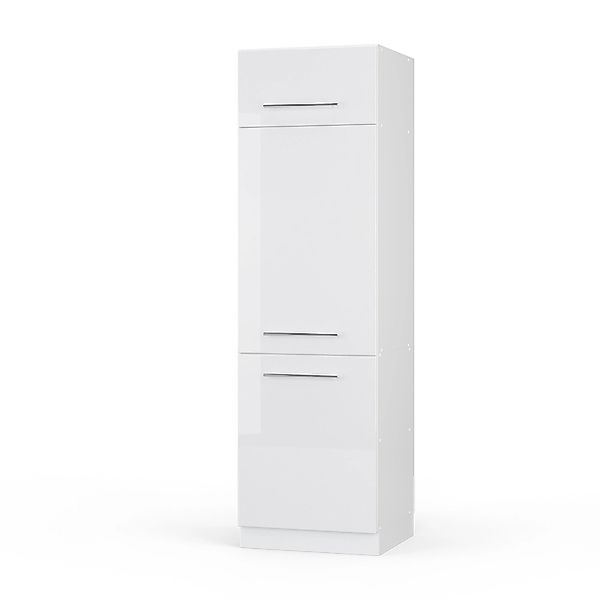 Vicco Kühlumbauschrank Fame-Line Hochschrank für die Küche Weiß Hochglanz/W günstig online kaufen