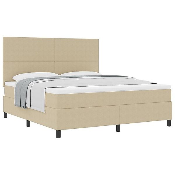 vidaXL Bett Boxspringbett mit Matratze hellgrün grau Super King Cordstoff ( günstig online kaufen