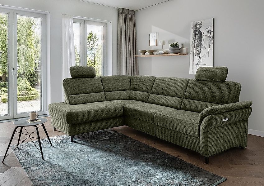 Myhomelando Ecksofa Cabani, mit elektrische Relaxfunktion, Bettkasten und U günstig online kaufen