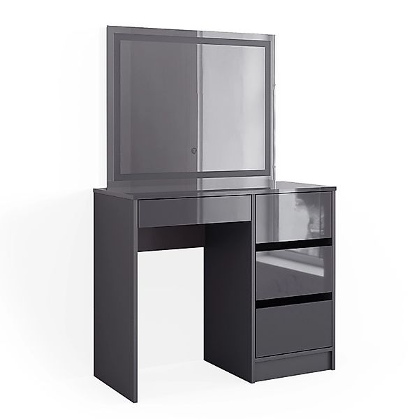Vicco Schminktisch Sherry, Anthrazit/Anthrazit, 90 cm günstig online kaufen