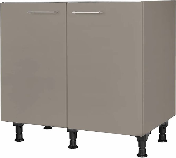 nobilia Spülenschrank ""Laser", vormontiert, mit höhenverstellbaren Sockelf günstig online kaufen