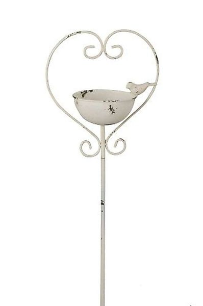 finehomegarden Gartenstecker Vogel Futterplatz Herz/Vogel Metall günstig online kaufen