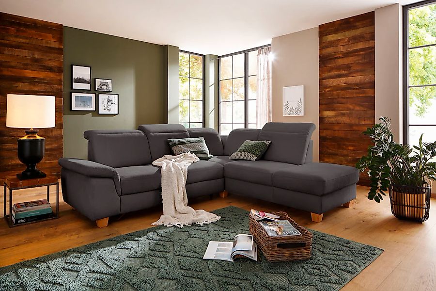 Home affaire Ecksofa "Dalia L-Form" mit Federkernpolsterung, wahlweise mit günstig online kaufen