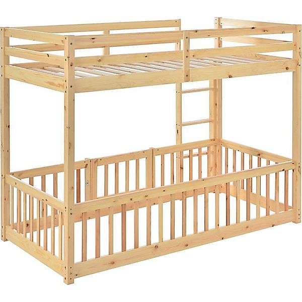 Gotagee Kinderbett Etagenbett mit Fallschutz Massivholz Hochbett Holzbett F günstig online kaufen